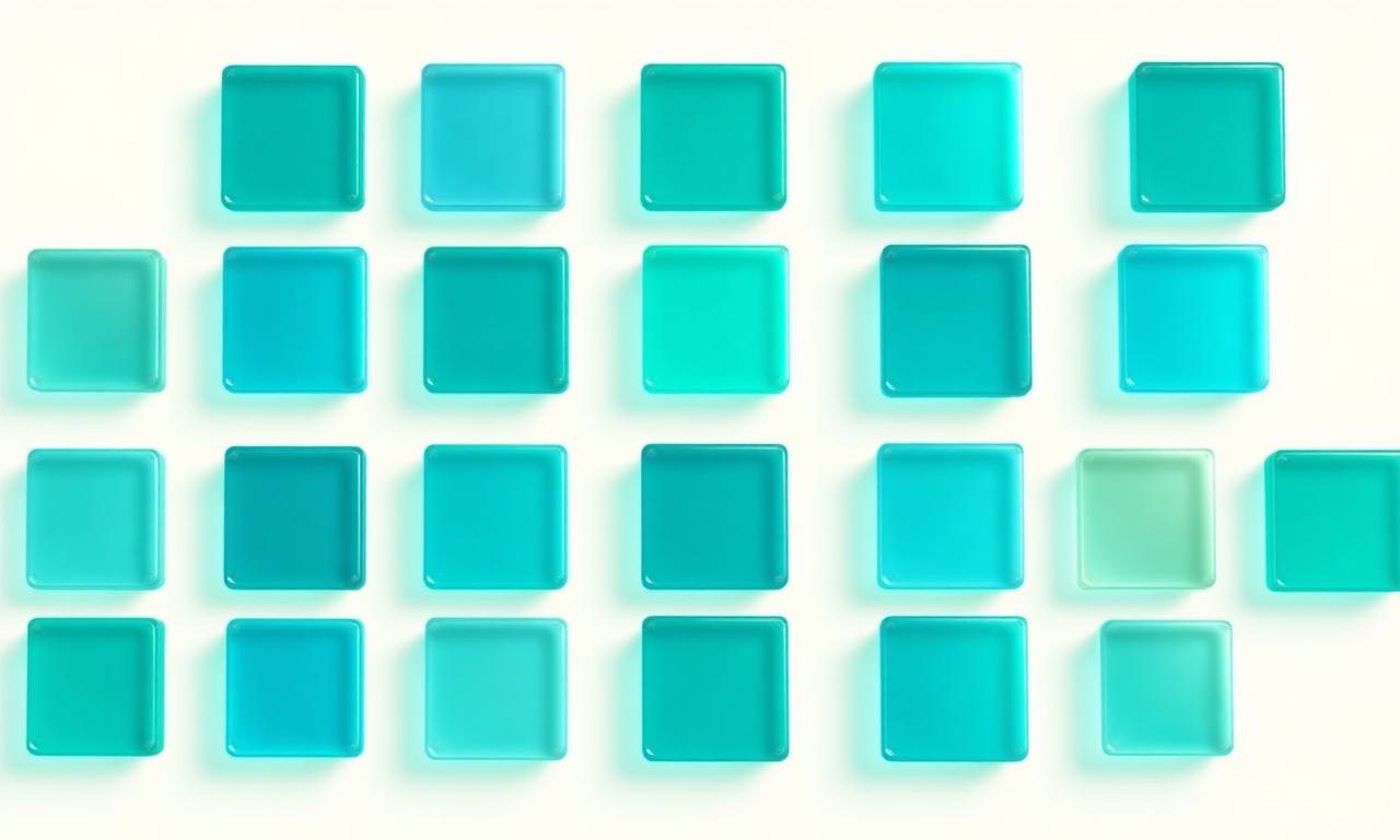 Illustration of a curated grid of glowing teal glass tiles representing reliable AI directories